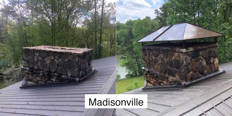 large chimney cap installed in madisonville tn