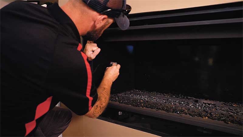 Original Photo- Gas Fireplace Scrub- Ashbusters Knoxville TN Gas Fireplace Scrub