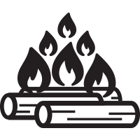 gas fireplace service icon